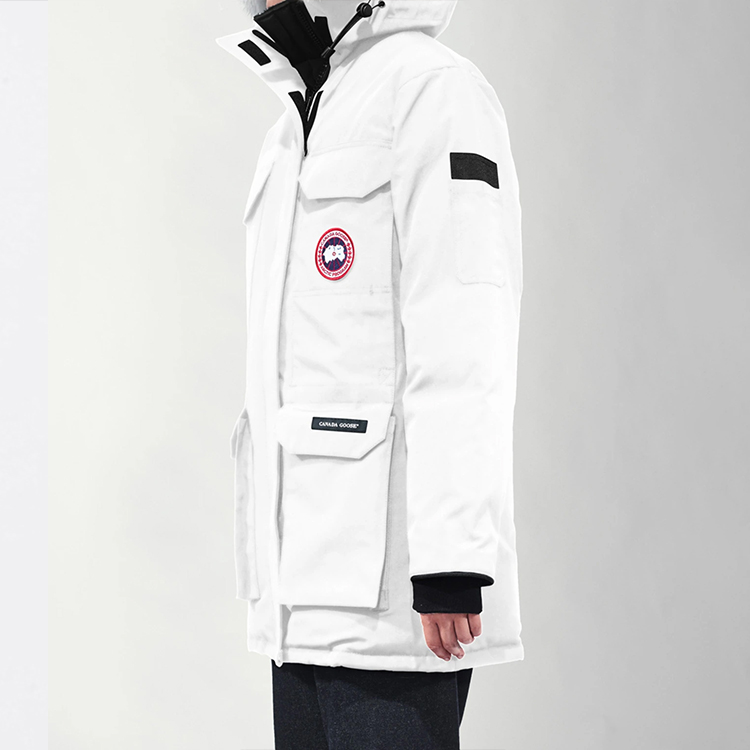(Women) Canada Goose Expedition Women’s White Mid-Length Hooded Parka Jacket 4660L-25 圖 3