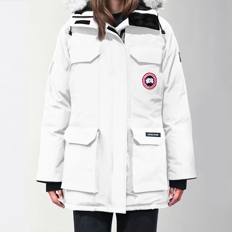 (Women) Canada Goose Expedition Women’s White Mid-Length Hooded Parka Jacket 4660L-25 圖 5