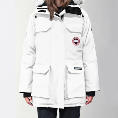 (W) Canada Goose Expedition Wanita Jaket Parka Putih Panjang Sedang Berkerudung. 4660L-25 Purchase (W) Canada Goose Expedition Wanita Jaket Parka Putih Panjang Sedang Berkerudung. 4660L-25