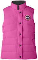 (Women) Canada Goose Freestyle Black Label Logo Full-Zip Waterproof Down Vest Pink Womens 2836L-121 (Women) Canada Goose Freestyle Black Label Logo Full-Zip Waterproof Down Vest Pink Womens 2836L-121