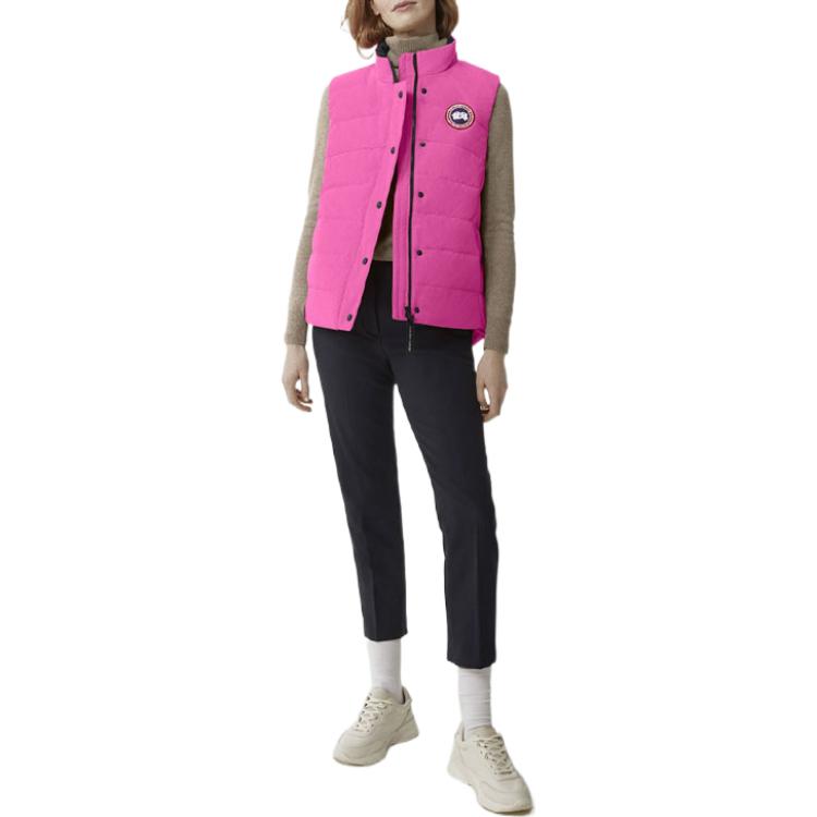 Lookbook (W) 加拿大鵝Freestyle黑標全拉鍊防水羽絨背心粉色女款 2836L-121