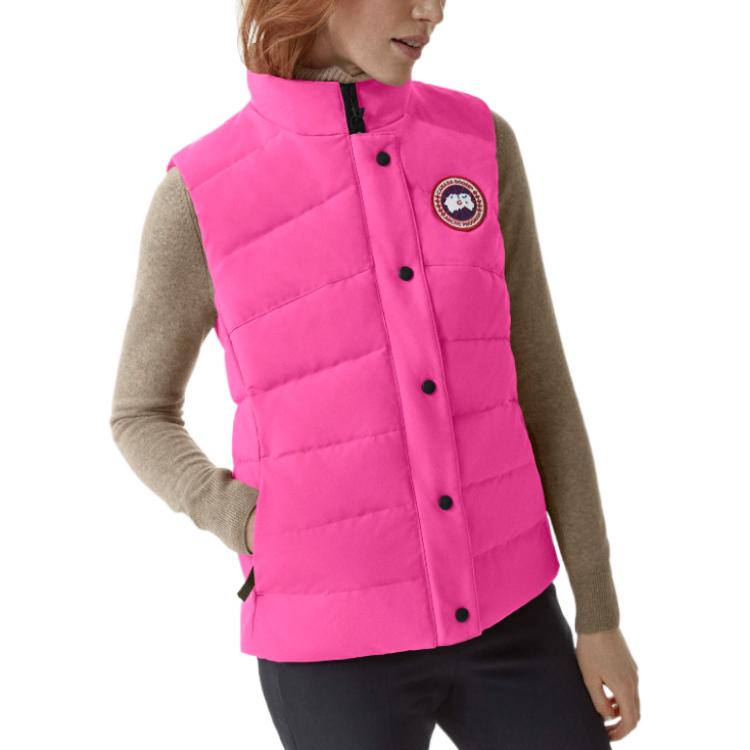 Shop (W) 加拿大鵝Freestyle黑標全拉鍊防水羽絨背心粉色女款 2836L-121