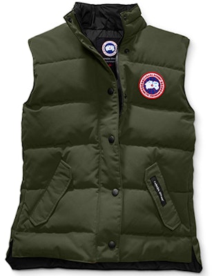 (W) Rompi Down Canada Goose Freestyle Hijau Militer dengan Patch Logo Merah. 2832L-49 Buy (W) Rompi Down Canada Goose Freestyle Hijau Militer dengan Patch Logo Merah. 2832L-49