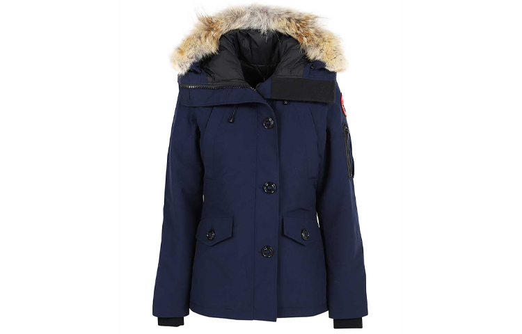 Order (W) Canada Goose FW21 Montebello Parka Jaket Musim Sejuk Biru Navy. 2530L-63