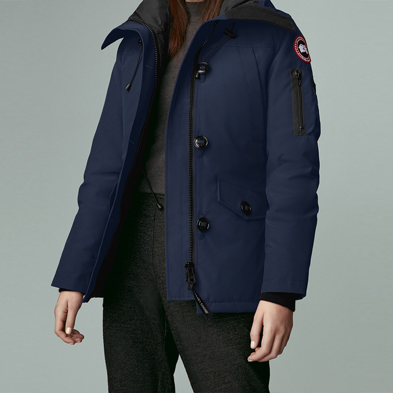 Sizing (W) Canada Goose FW21 Montebello Parka Jaket Musim Sejuk Biru Navy. 2530L-63