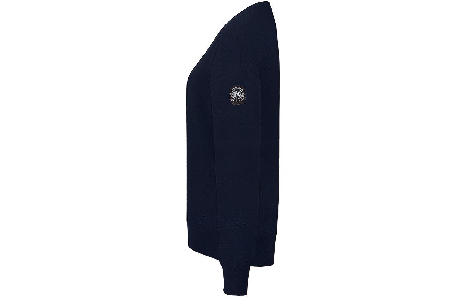 Lookbook (Women) Canada Goose FW21 Navy Wool Knit Ribbed Crewneck Sweater 6902L-67