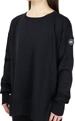 (Women) Canada Goose FW21 Navy Wool Knit Ribbed Crewneck Sweater 6902L-67 Purchase (Women) Canada Goose FW21 Navy Wool Knit Ribbed Crewneck Sweater 6902L-67