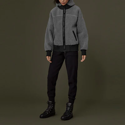 (W) 加拿大鹅2021秋冬Simcoe标志宽松羊毛连帽外套女款灰色 7016L-211 Lookbook (W) 加拿大鹅2021秋冬Simcoe标志宽松羊毛连帽外套女款灰色 7016L-211