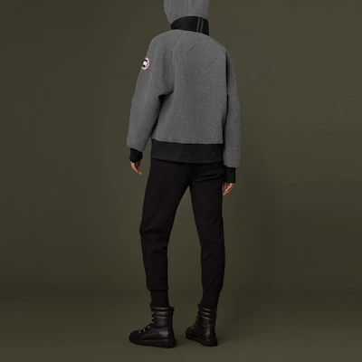 (W) 加拿大鹅2021秋冬Simcoe标志宽松羊毛连帽外套女款灰色 7016L-211 Shop (W) 加拿大鹅2021秋冬Simcoe标志宽松羊毛连帽外套女款灰色 7016L-211