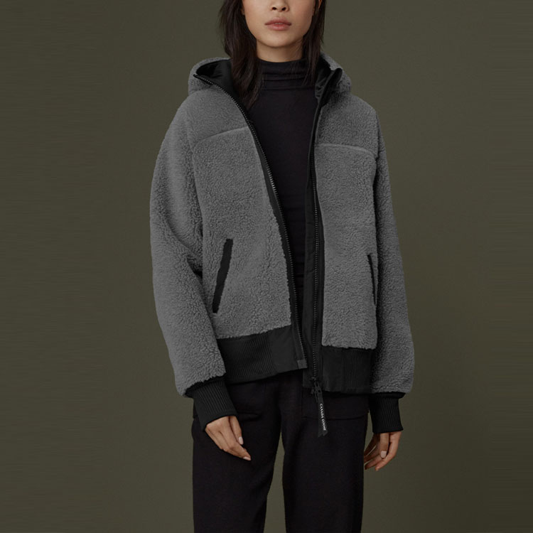 Details for (W) 加拿大鹅2021秋冬Simcoe标志宽松羊毛连帽外套女款灰色 7016L-211