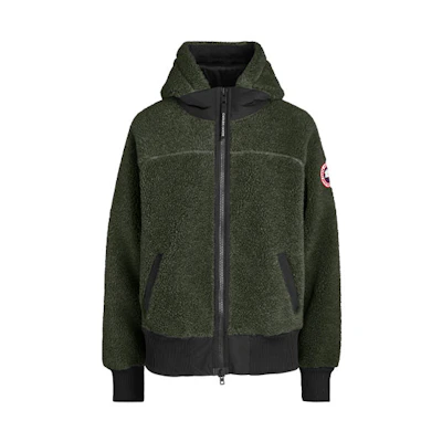 (Women) Canada Goose FW21 Simcoe Oversized Fleece Hoodie Jacket Dark Grey Green 7016L-663