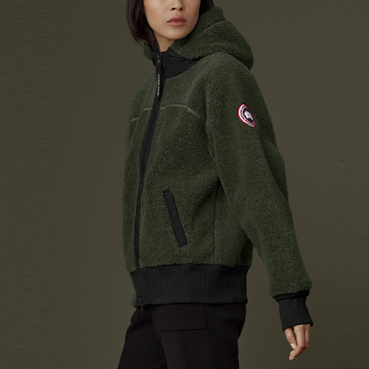(Women) Canada Goose FW21 Simcoe Oversized Fleece Hoodie Jacket Dark Grey Green 7016L-663 圖 6