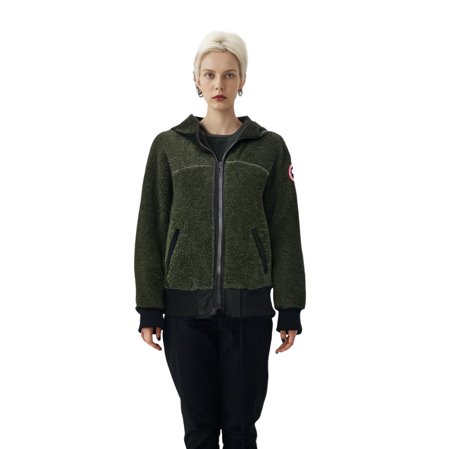 (Women) Canada Goose FW21 Simcoe Oversized Fleece Hoodie Jacket Dark Grey Green 7016L-663 圖 8