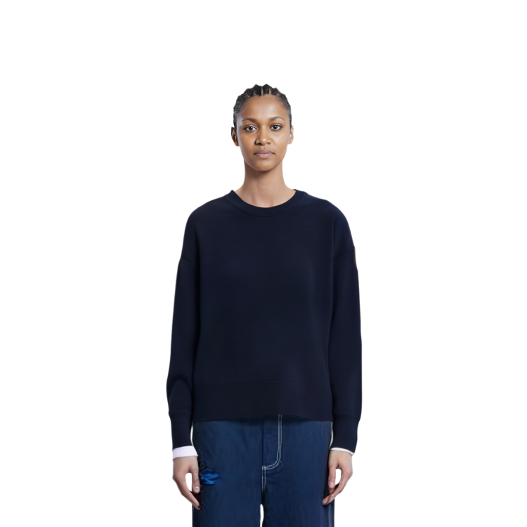 Details for (W) カナダグース FW21 ウール プルオーバー クルーネック セーター ブラック 6902L-61