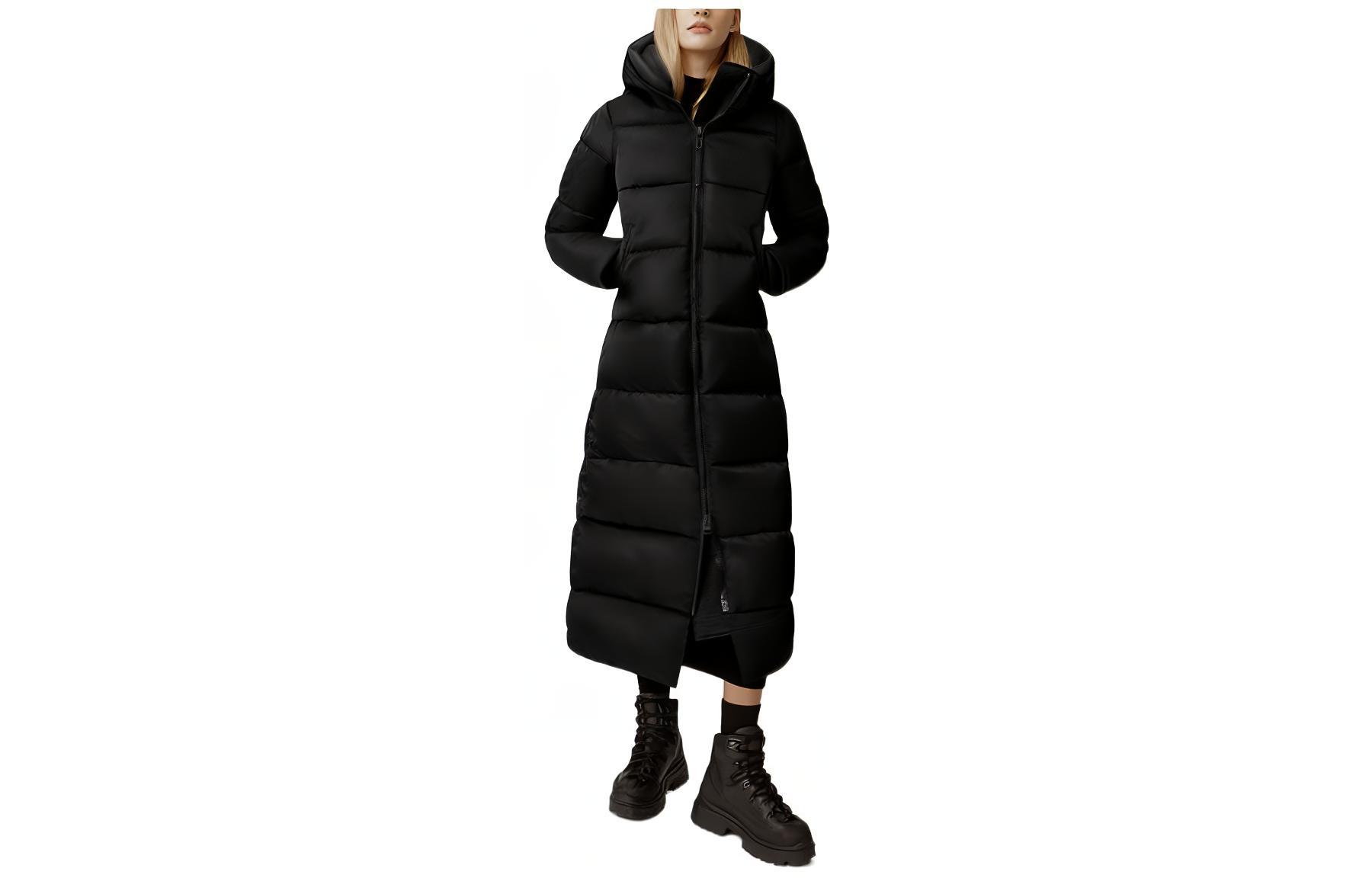 Order (Women) Canada Goose FW22  Mystique Black Label Long Down Coat Black 3035WB1-61