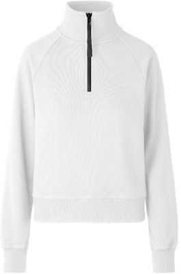 (W) Canada Goose FW22 Pullover Half-Zip Sweatshirt Abu-Abu Silver Birch. 7404W-1342 Buy (W) Canada Goose FW22 Pullover Half-Zip Sweatshirt Abu-Abu Silver Birch. 7404W-1342