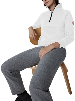 (W) Canada Goose FW22 Pullover Half-Zip Sweatshirt Abu-Abu Silver Birch. 7404W-1342 Shop (W) Canada Goose FW22 Pullover Half-Zip Sweatshirt Abu-Abu Silver Birch. 7404W-1342