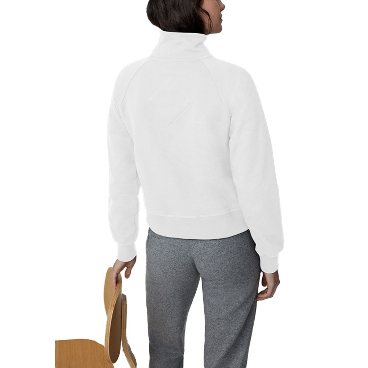 Details for (W) Canada Goose FW22 Pullover Half-Zip Sweatshirt Abu-Abu Silver Birch. 7404W-1342