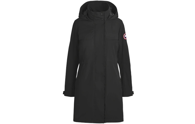 (Women) Canada Goose FW22 Belcarra  Black Zip-Up Hoodie Jacket. 2424L-61