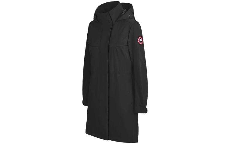 Shop (W) 加拿大鵝 FW22 Belcarra 黑色拉鍊連帽外套夾克。 2424L-61