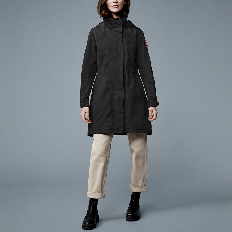 Purchase (W) 加拿大鵝 FW22 Belcarra 黑色拉鍊連帽外套夾克。 2424L-61