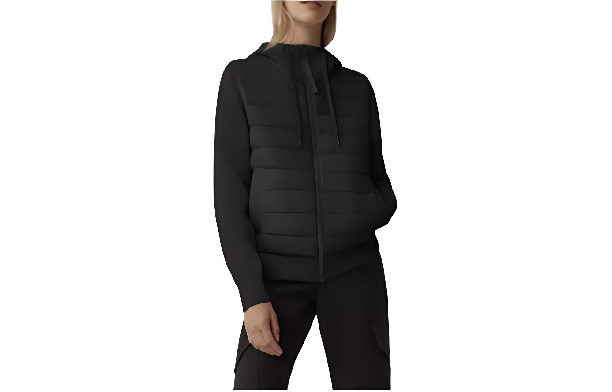 (Women) Canada Goose FW22 HyBridge Logo Hoodie Women’s Black 6840W-61