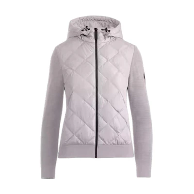 (Women) Canada Goose FW22 Logo Quilted Hooded Jacket Soft Pink 6800LB-856