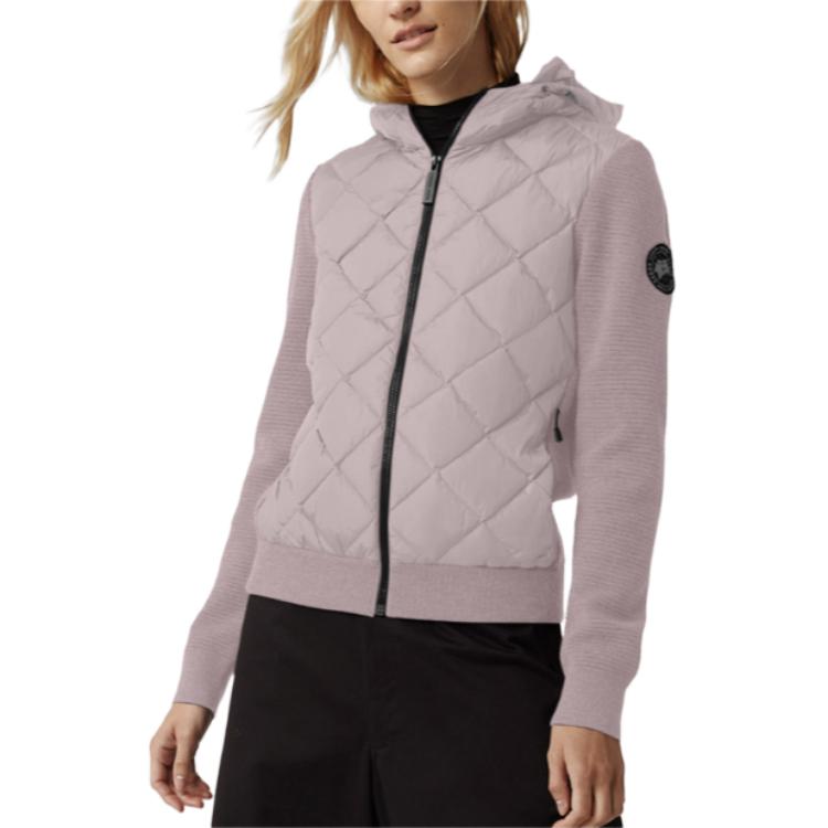 (Women) Canada Goose FW22 Logo Quilted Hooded Jacket  Soft Pink 6800LB-856 圖 2