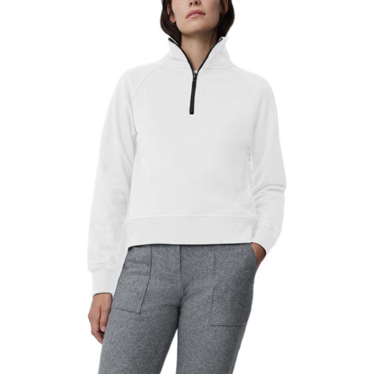 Lookbook (W) Canada Goose FW22 Sweatshirt Half-Zip Muskoka Putih 7404W-25