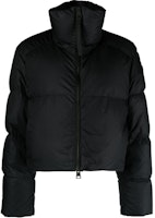 (Women) Canada Goose FW23 Garnet Cropped Puffer Jacket Black Long Sleeve Down Coat 4822W-61 (Women) Canada Goose FW23 Garnet Cropped Puffer Jacket Black Long Sleeve Down Coat 4822W-61