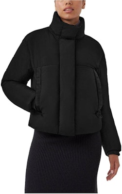 (W) Canada Goose FW23 Junction Black Label Chaqueta Parka Corta de Plumas - Negro. 2620WB-61 Details for (W) Canada Goose FW23 Junction Black Label Chaqueta Parka Corta de Plumas - Negro. 2620WB-61