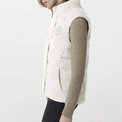 (W) Canada Goose Humanature Freestyle Rompi Tahan Air Putih Wanita. 2836W1-68 Details for (W) Canada Goose Humanature Freestyle Rompi Tahan Air Putih Wanita. 2836W1-68