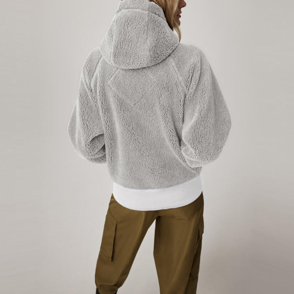 (Women) Canada Goose HUMANATURE Simcoe Women’s Fleece Logo Hoodie Jacket - Grey 7016W2-1342 圖 4