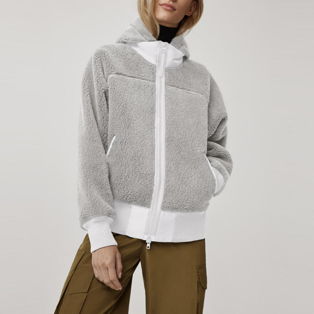 (Women) Canada Goose HUMANATURE Simcoe Women’s Fleece Logo Hoodie Jacket - Grey 7016W2-1342 圖 5
