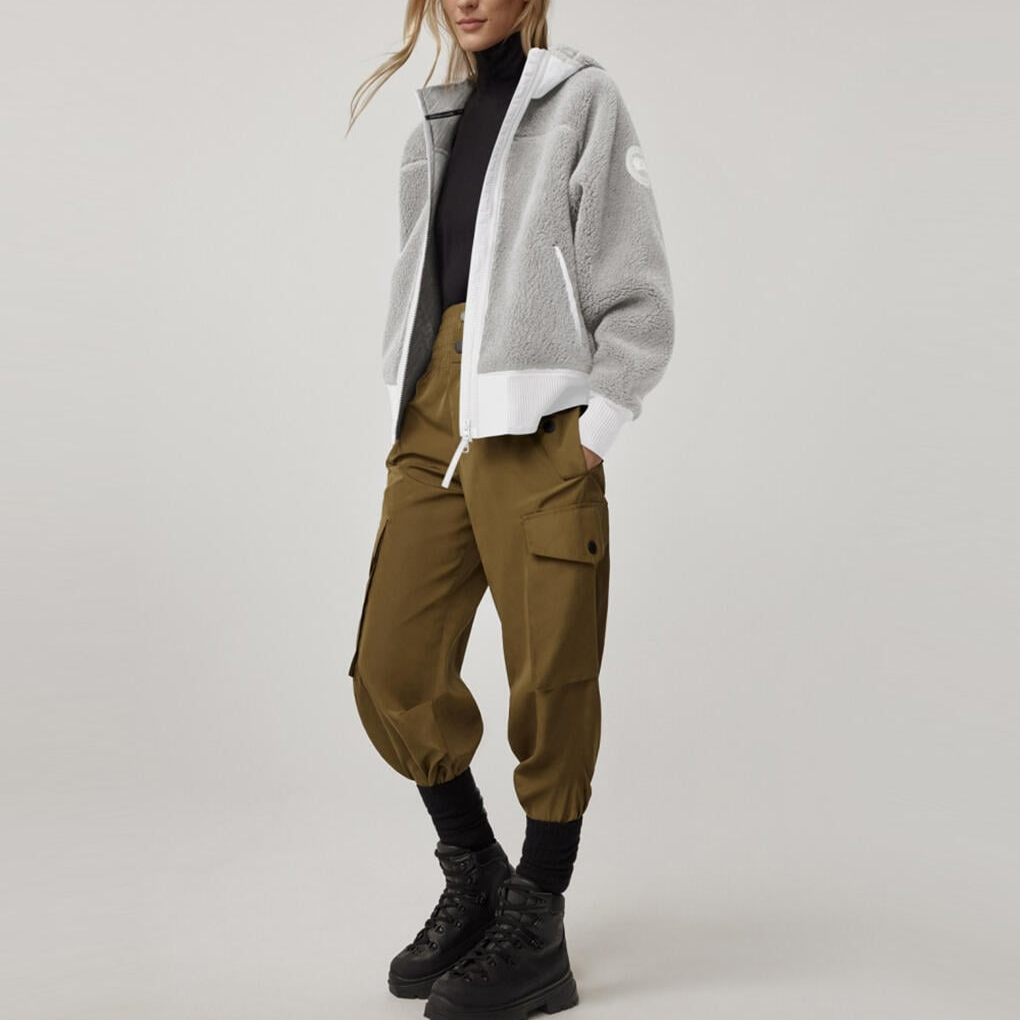 (Women) Canada Goose HUMANATURE Simcoe Women’s Fleece Logo Hoodie Jacket - Grey 7016W2-1342 圖 6