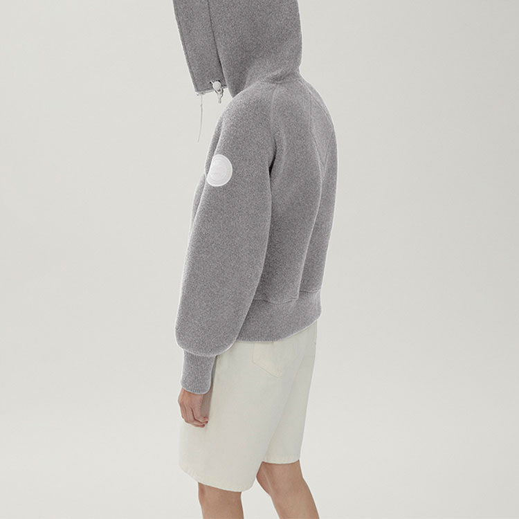 (Women) Canada Goose Humanature SS22 Fleece Lined Hooded Jacket Mist Gray 7102W1-961 圖 5