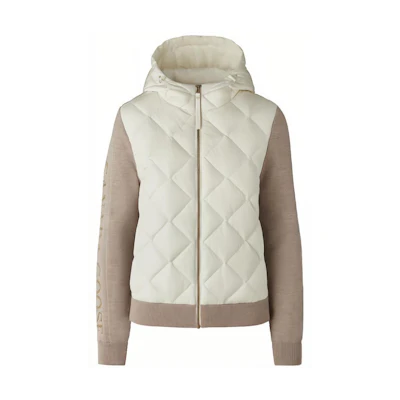 (Women) Canada Goose HyBridge White Quilted Hooded Down Jacket Windproof Waterproof. 6802LCB-1142