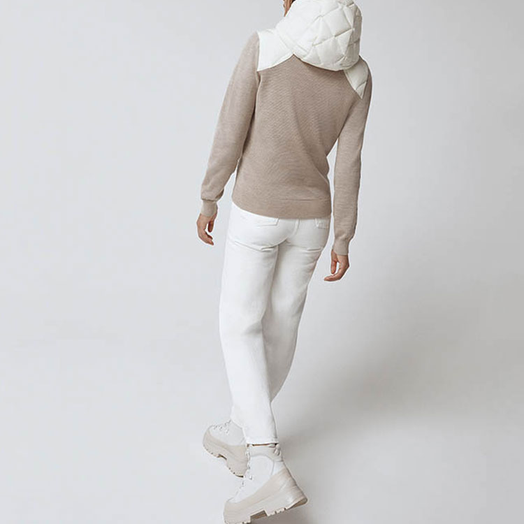 Purchase (W) 加拿大鹅HyBridge白色绗缝连帽羽绒夹克防风防水外套 6802LCB-1142