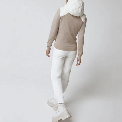 (W) 加拿大鹅HyBridge白色绗缝连帽羽绒夹克防风防水外套 6802LCB-1142 Purchase (W) 加拿大鹅HyBridge白色绗缝连帽羽绒夹克防风防水外套 6802LCB-1142