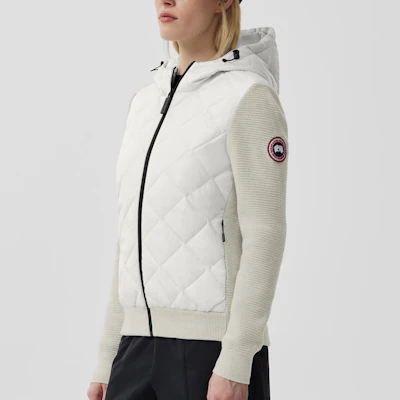 (W) 加拿大鵝 HyBridge 連帽夾克 淡灰色 長袖混合外套 6800L-961 Purchase (W) 加拿大鵝 HyBridge 連帽夾克 淡灰色 長袖混合外套 6800L-961