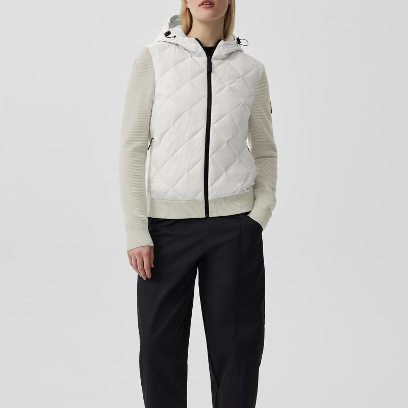 Details for (W) 加拿大鵝 HyBridge 連帽夾克 淡灰色 長袖混合外套 6800L-961