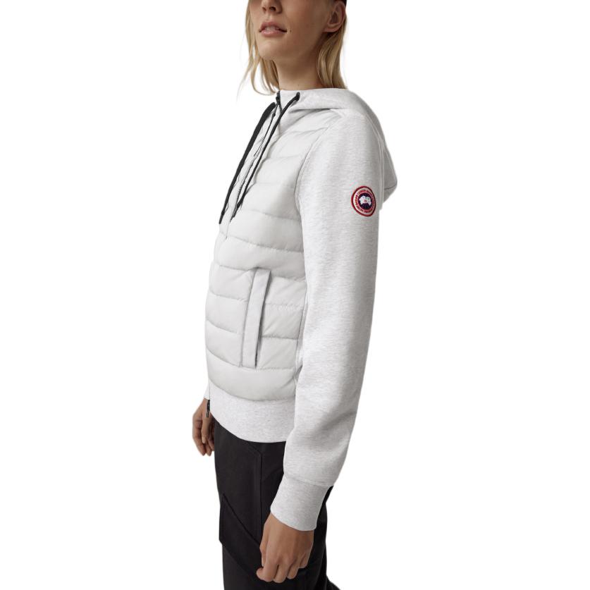 (Women) Canada Goose HyBridge Muskoka Logo Zip-Up Hoodie Silver Grey FW22 6840W-1342 圖 5