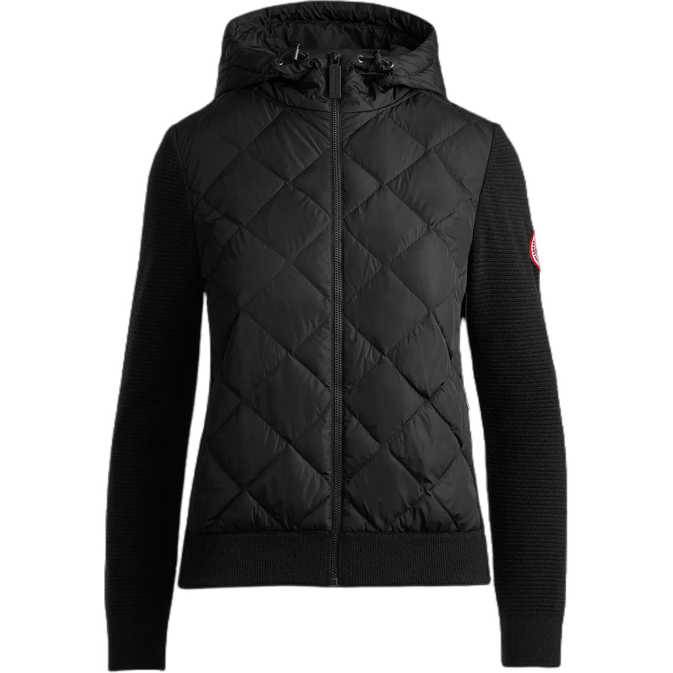 (Women) Canada Goose HyBridge Puffer Red Label Black Winter Jacket 6800L-61