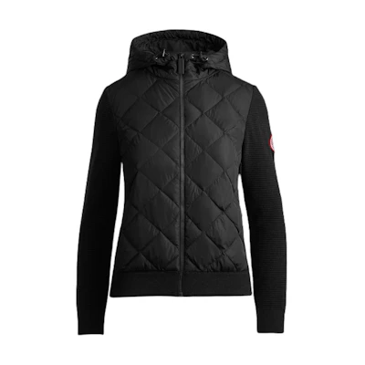 (Women) Canada Goose HyBridge Puffer Red Label Black Winter Jacket 6800L-61