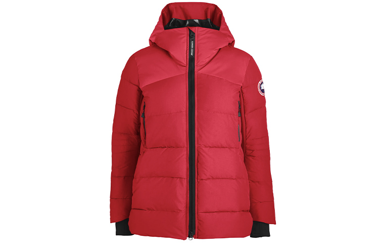(Women) Canada Goose HyBridge Red Down Jacket - Warm, Breathable, Lightweight. 2742L-11