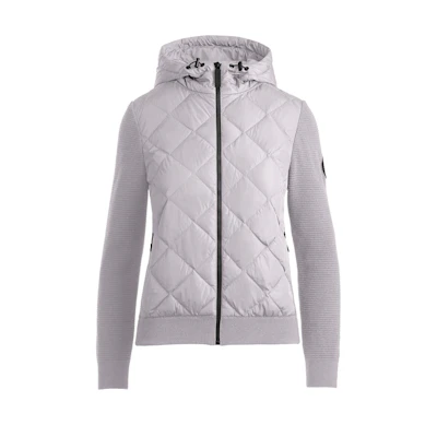 (Women) Canada Goose Junction Sunset Pink Quilted Logo Hooded Down Jacket. 6800LB-1254