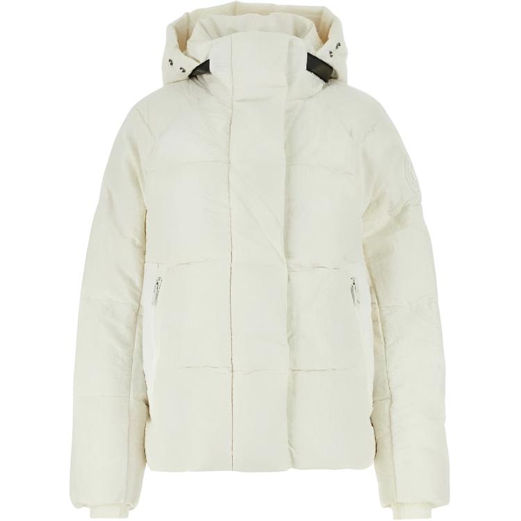 (Women) Canada Goose Junction White Label  White Puffer Parka Short Down Jacket. 2602WW1-433