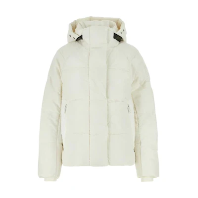 (Women) Canada Goose Junction White Label White Puffer Parka Short Down Jacket. 2602WW1-433