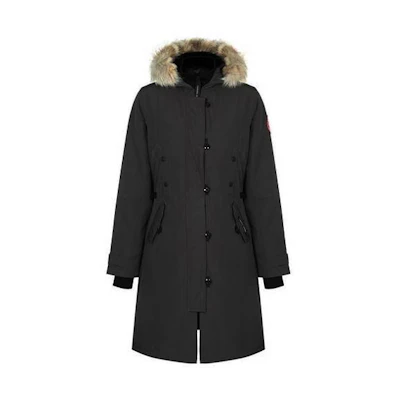 (Women) Canada Goose Kensington FW21 Black Parka with Fur Trim, Waterproof Warmth. 2506L-61