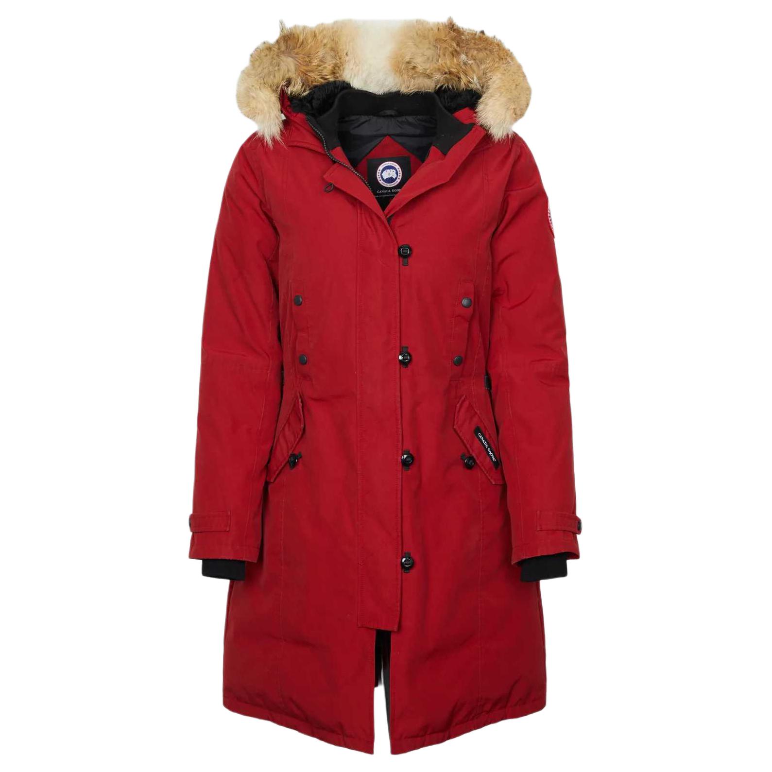 Buy (Women) Canada Goose Kensington Red Label  Winter Parka with Detachable Fur Hood Red 2506L-11